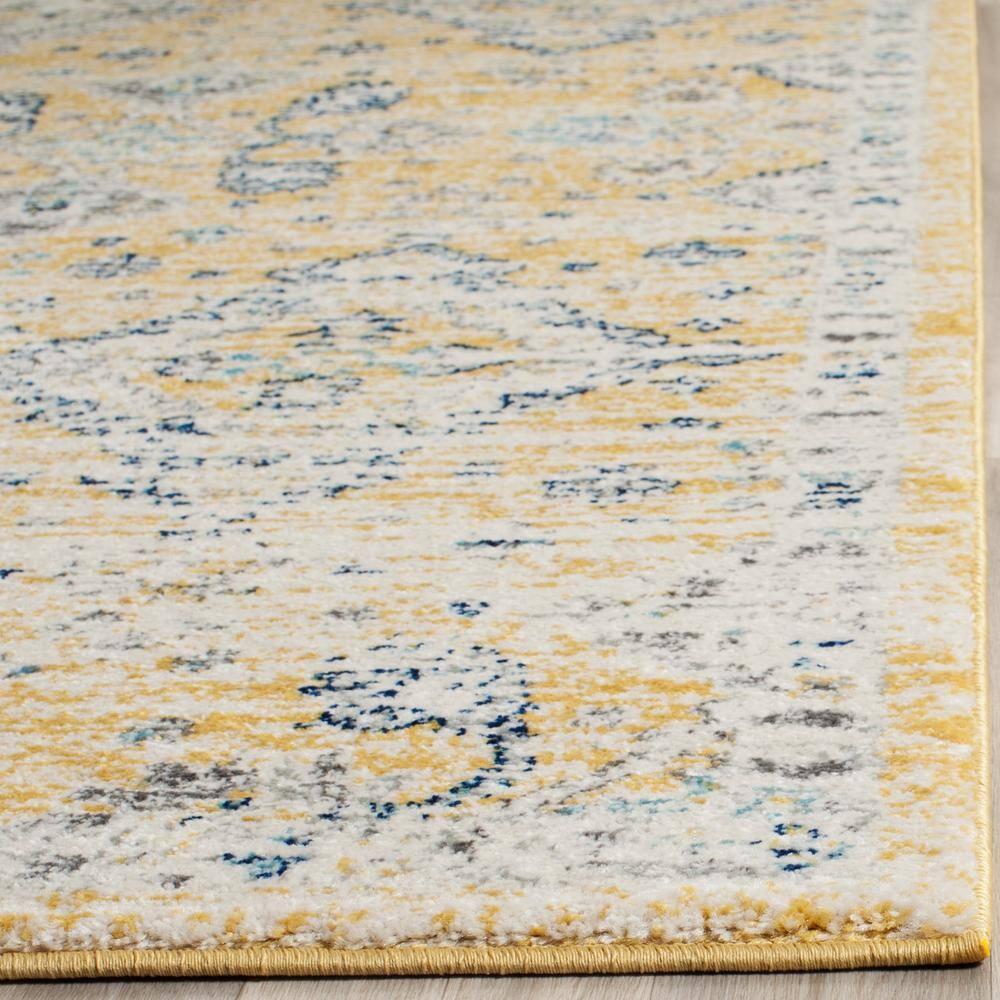 Evoke EVK224 Power Loomed Area Rug - Gold/Ivory - 4'x6' - Safavieh.