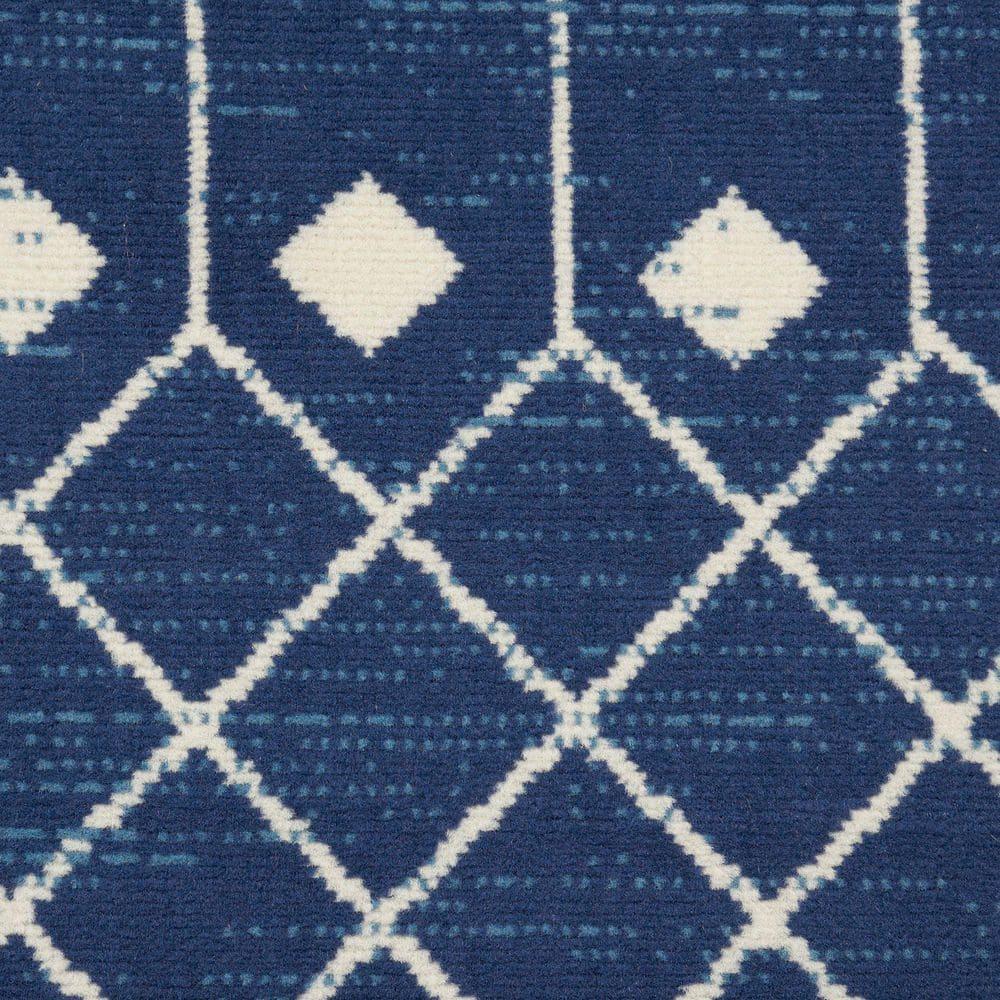 Nourison Grafix GRF37 Indoor Area Rug Navy 2'3" x 12'