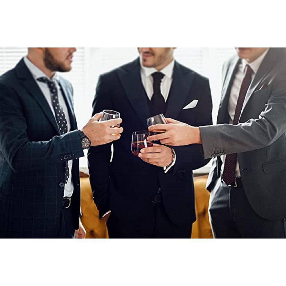 J&V TEXTILES 6-Piece Italian Crafted Glass Decanter & Whisky Glasses Set, Elegant Whiskey Decanter with Ornate Stopper Wooden Base and 4 Exquisite Cocktail Glasses