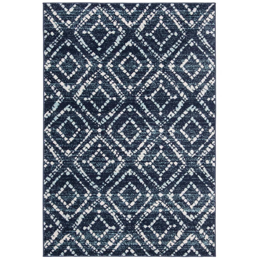 Adirondack ADR131 Machine Made Indoor Area Rug - Navy/Ivory - 8'x10' - Safavieh