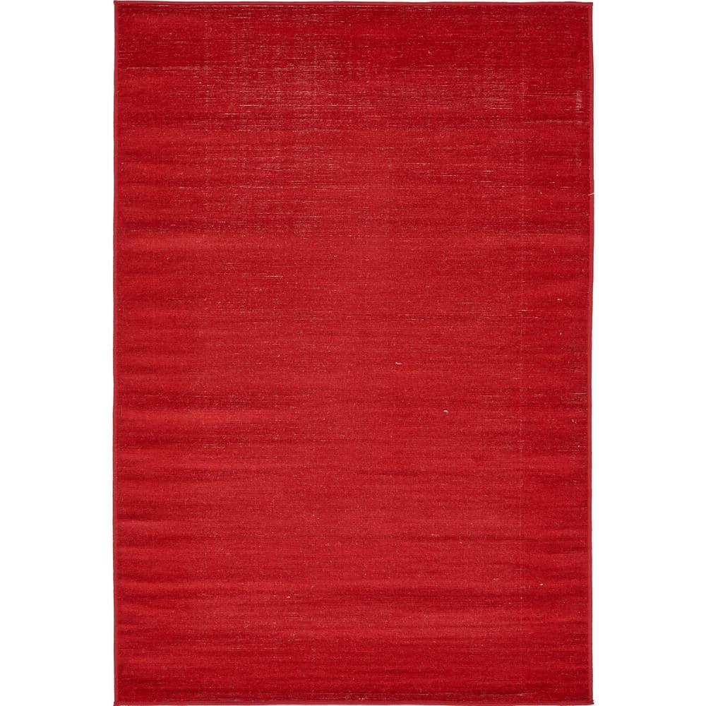 Unique Loom Williamsburg Collection Area Rug - Solid (4' 1" x 6' 1" Rectangle Burgundy)