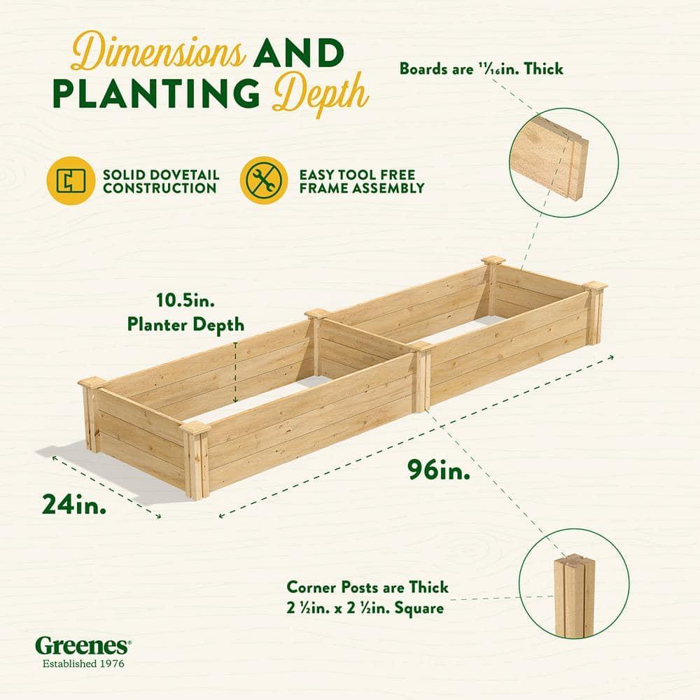 Greenes Fence Cedar Raised Garden Bed, Multiple Sizes