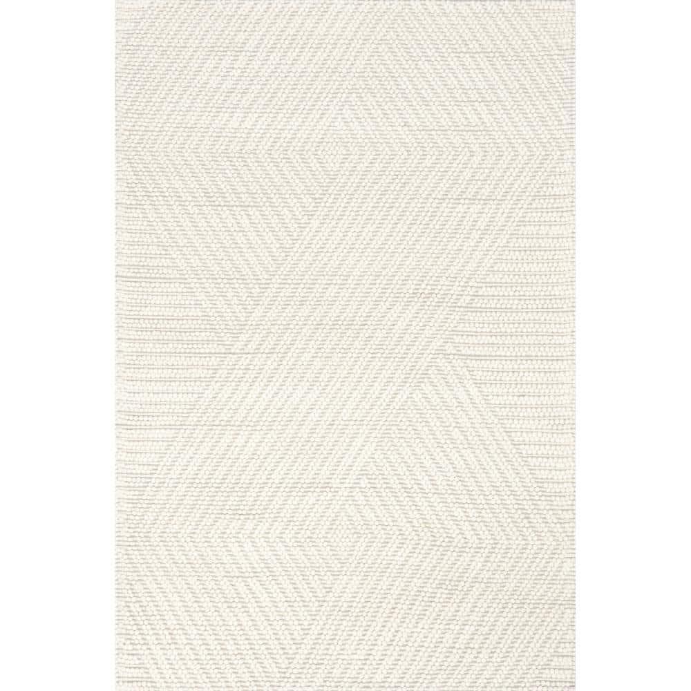 Nuloom Bijorne Modern Geometric Wool Indoor Area Rug, 8' x 10', Ivory