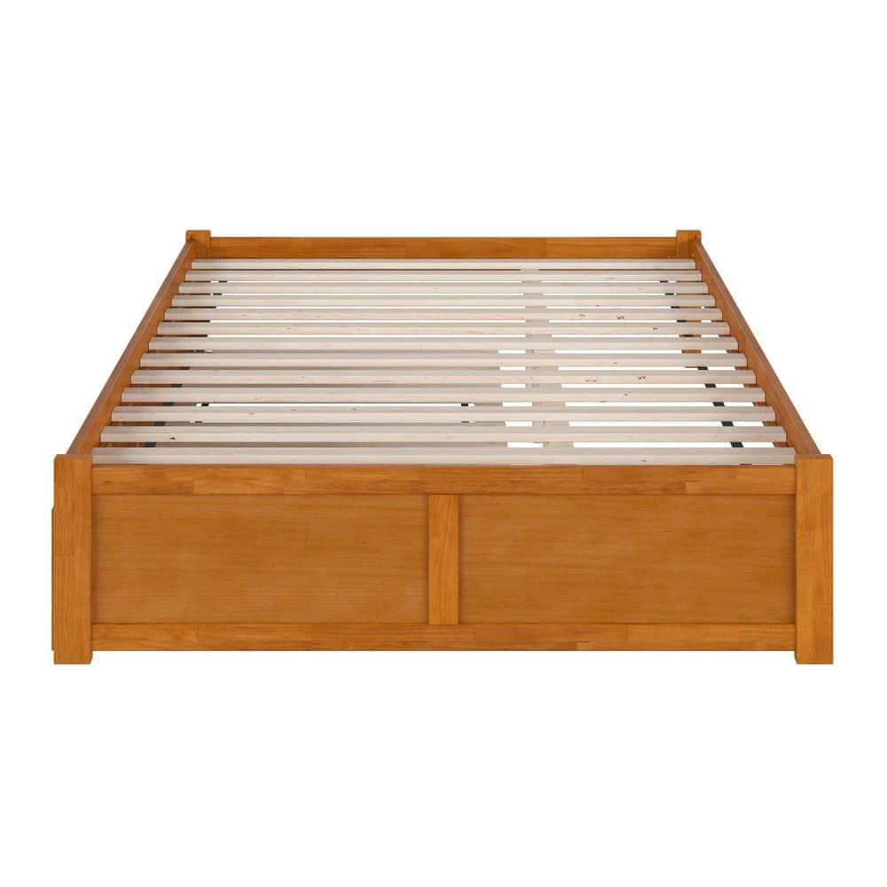 Solid Wood Platform Storage Bed