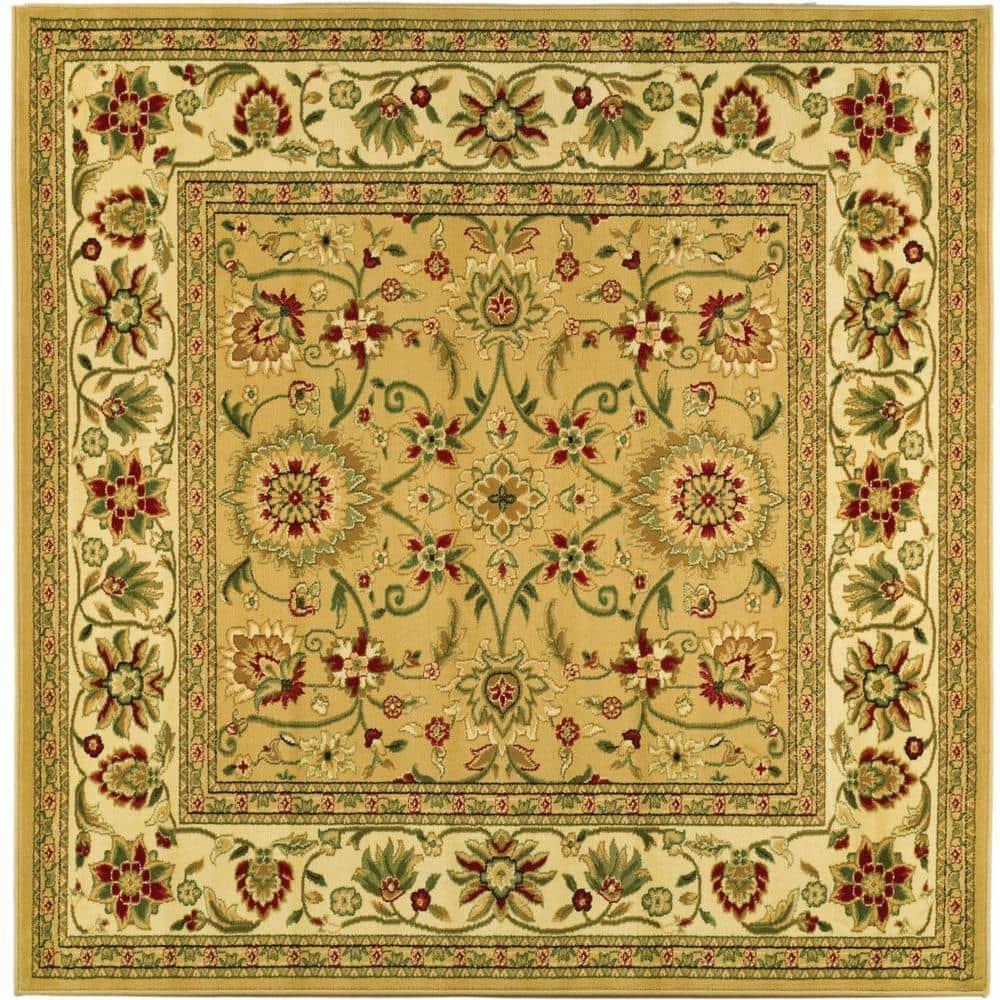 Lyndhurst LNH212 Power Loomed Area Rug - Beige/Ivory - 6'x6' - Safavieh