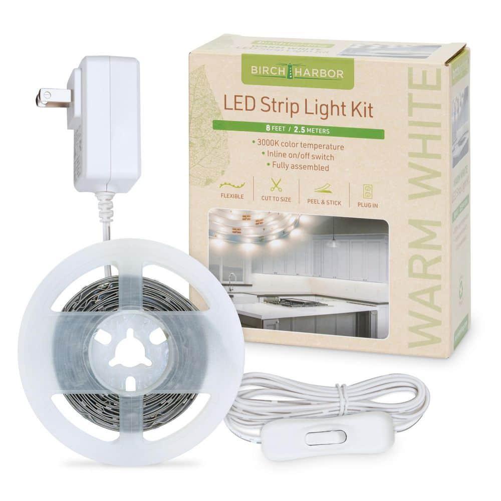 Warm White 98" LED Strip Light Kit