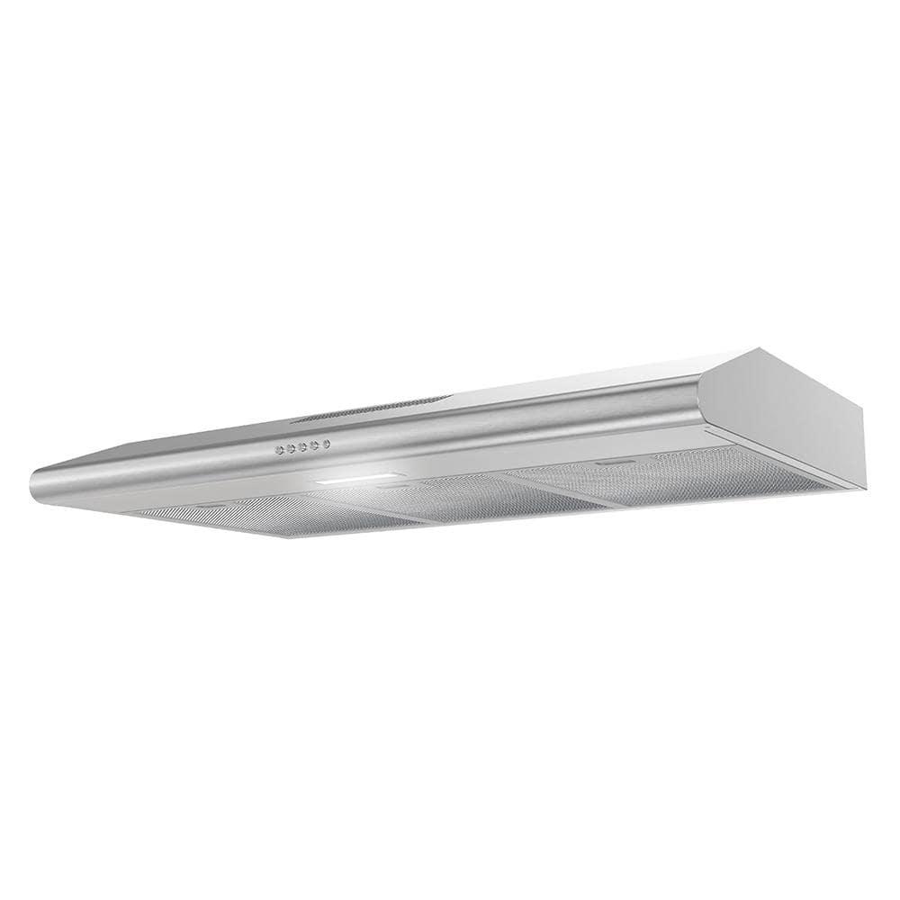 Streamline Amendola 36" 80 Cubic Feet Per Minute Convertible Under Cabinet Range Hood with Mesh Filter and Light Included