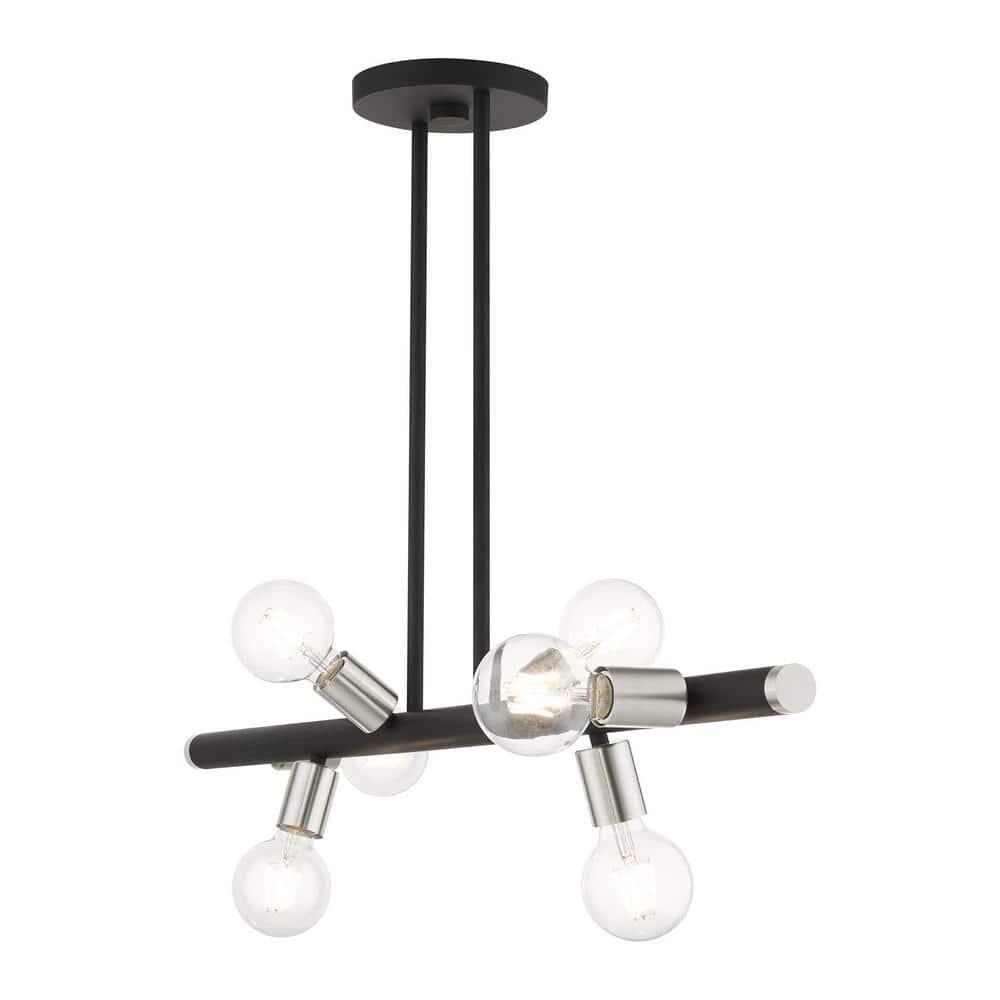 Livex Lighting - Bannister - 6 Light Linear Chandelier in Mid Century Modern