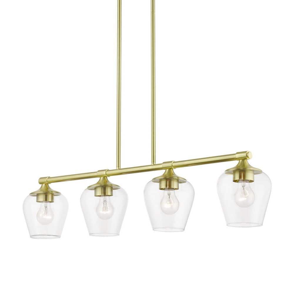 Livex Lighting Willow 4 - Light Chandelier in  Satin Brass