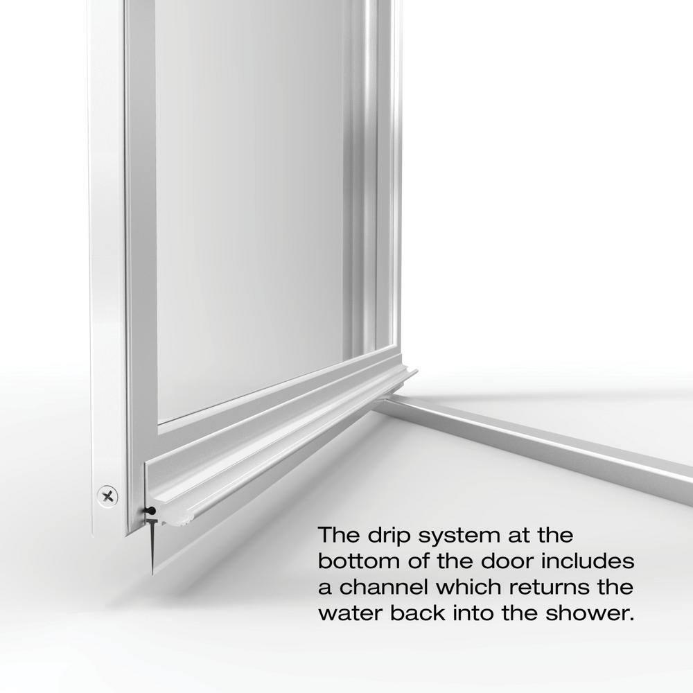 Sopora 32.75" W x 70.5" H Pivot Framed Shower Door