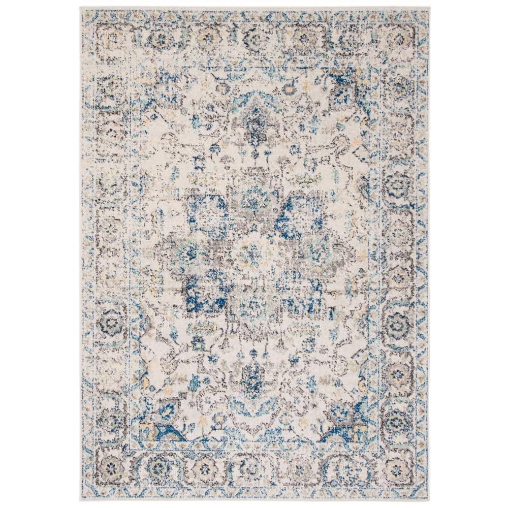Madison MAD603 Power Loomed Indoor Area Rug - Grey/Ivory - 6'7"x9'2" - Safavieh