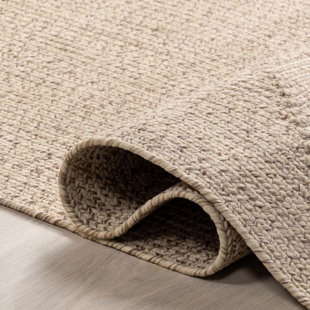 nuLOOM Wynn Braided Indoor/Outdoor Tan 8' x 11' Casual Area Rug