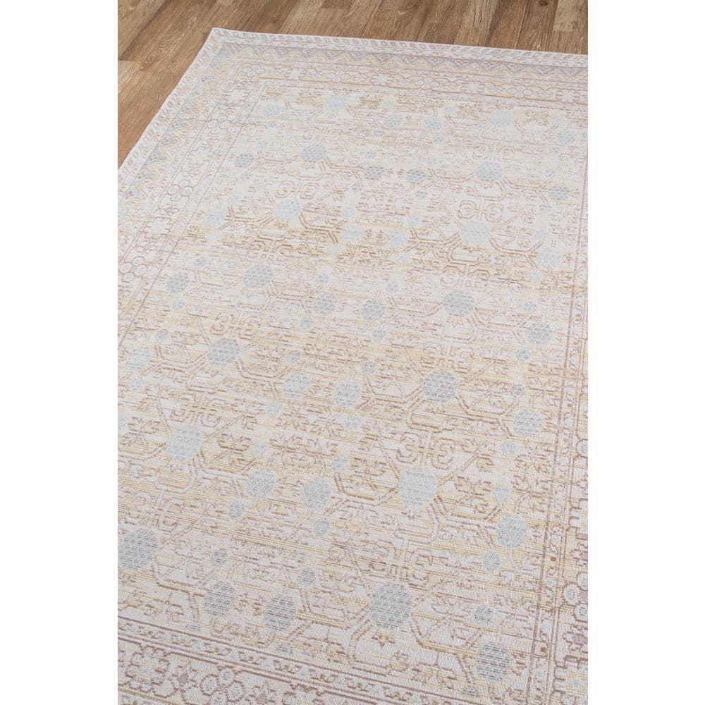 5'3"x7'3" Floral Loomed Area Rug Blue - Momeni: Modern Botanical Design, Low Pile, Indoor Use, Polyester