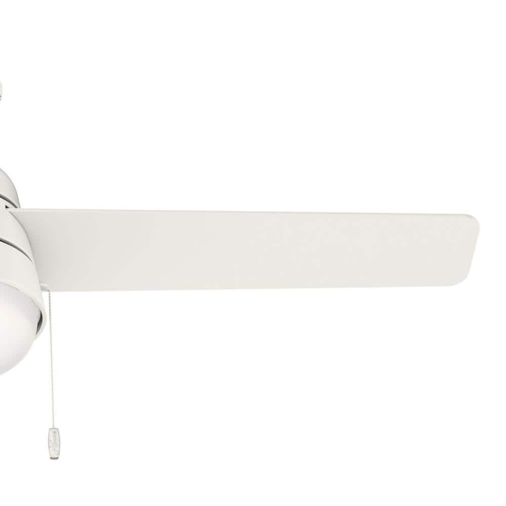 Hunter Fan 52" Aker 3 - Blade Indoor Standard Ceiling Fan with Pull Chain and Light Kit Included