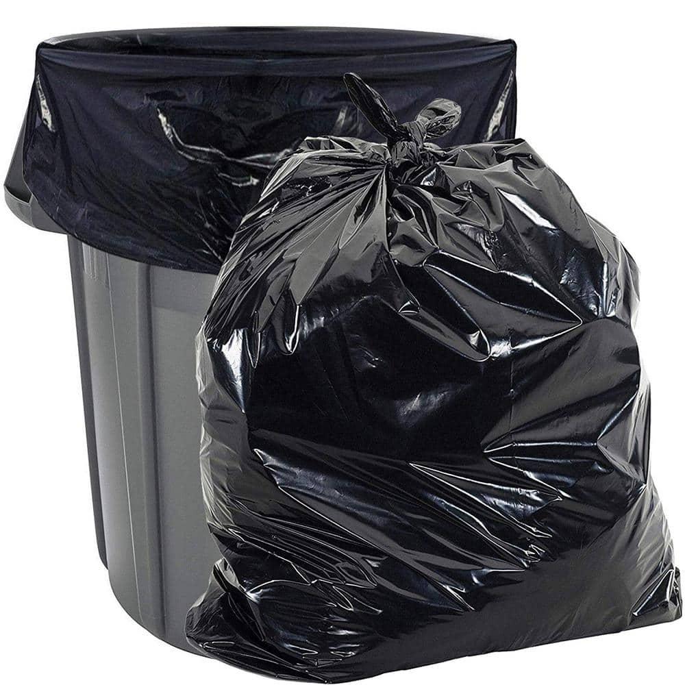 Aluf Plastics 33 Gal Black Heavy Duty Garbage Bags 1.5 Mil - 33"x 39" - Pack of 100 - For Contractor, Outdoor, Construction, & Storage