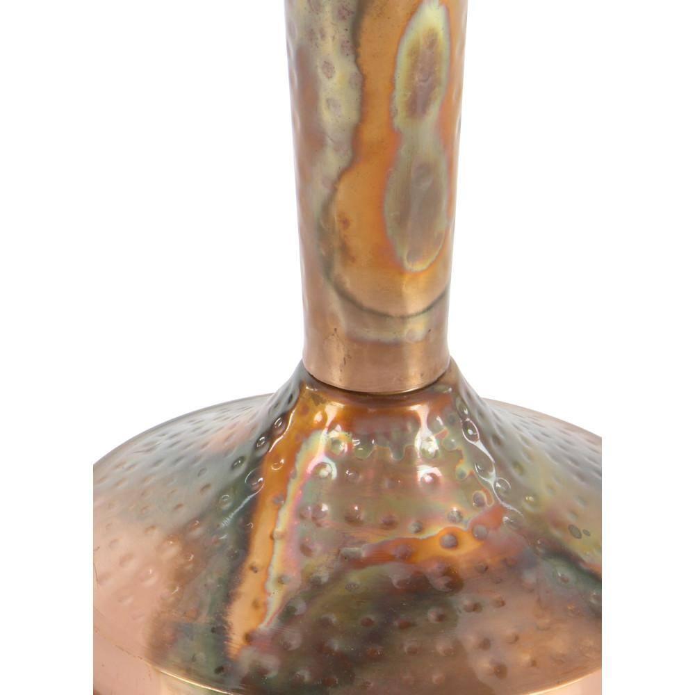 Metal Round Accent Table Tapered Pole Frame Copper - Olivia & May