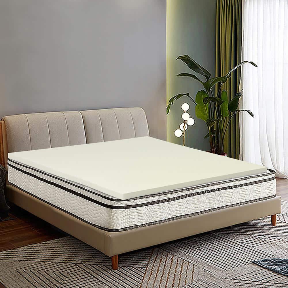 3'' Bed Mattress Topper Air Cotton for All Night’s Comfy Soft Mattress Pad King