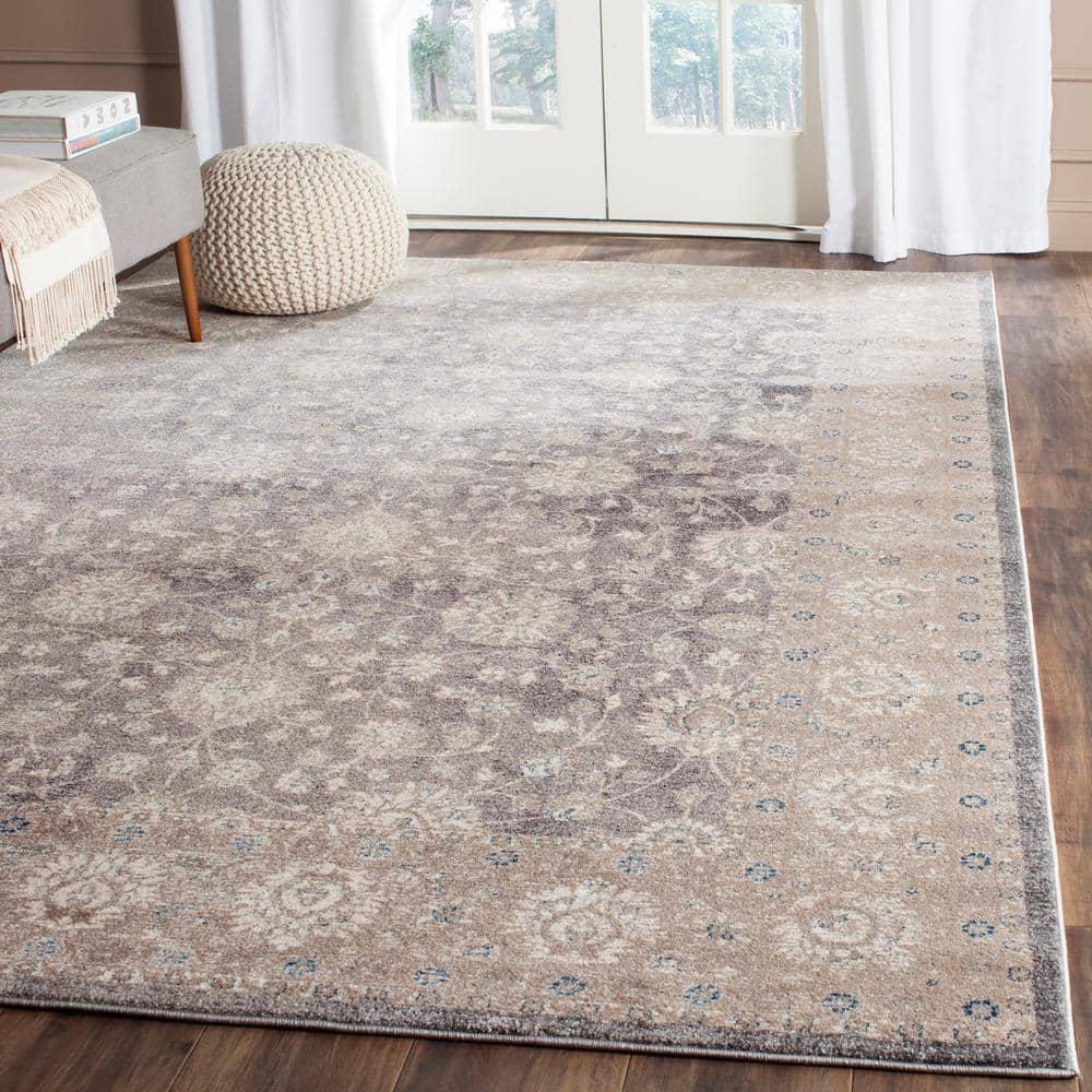 Sofia SOF330 Power Loomed Indoor Area Rug - Light Grey/Beige - 8'x11' - Safavieh.