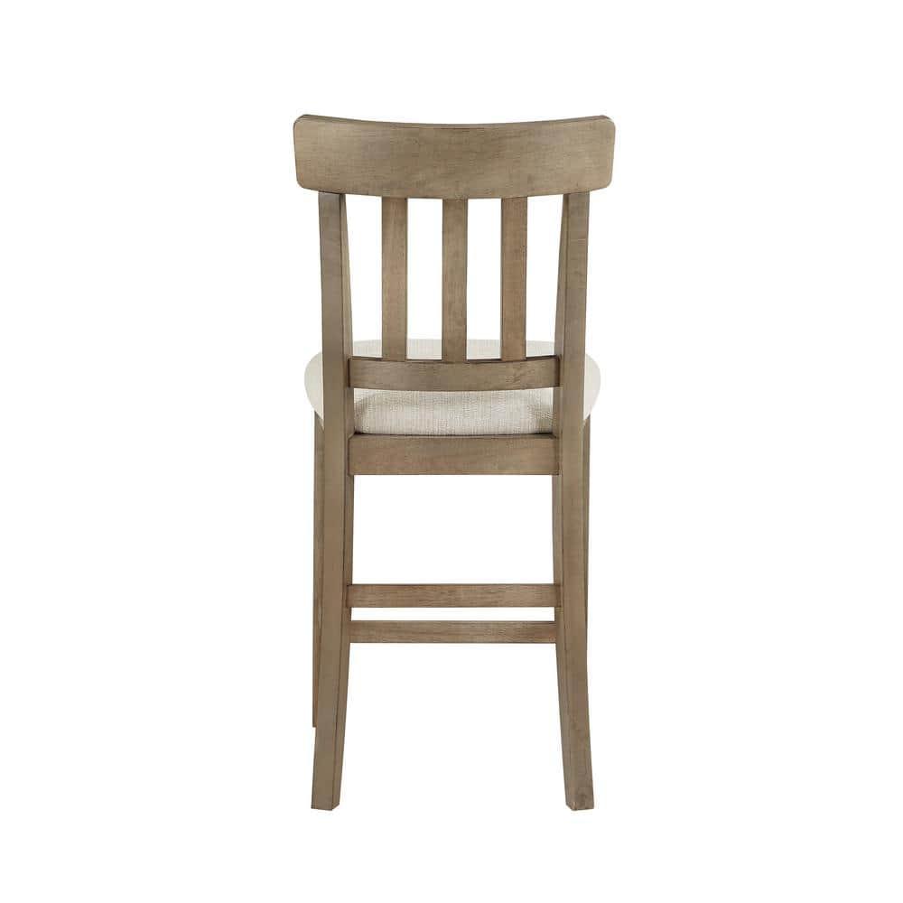 Steve Silver Napa Farmhouse Upholstered 42" Height Counter Chair, Set of 2, Cream