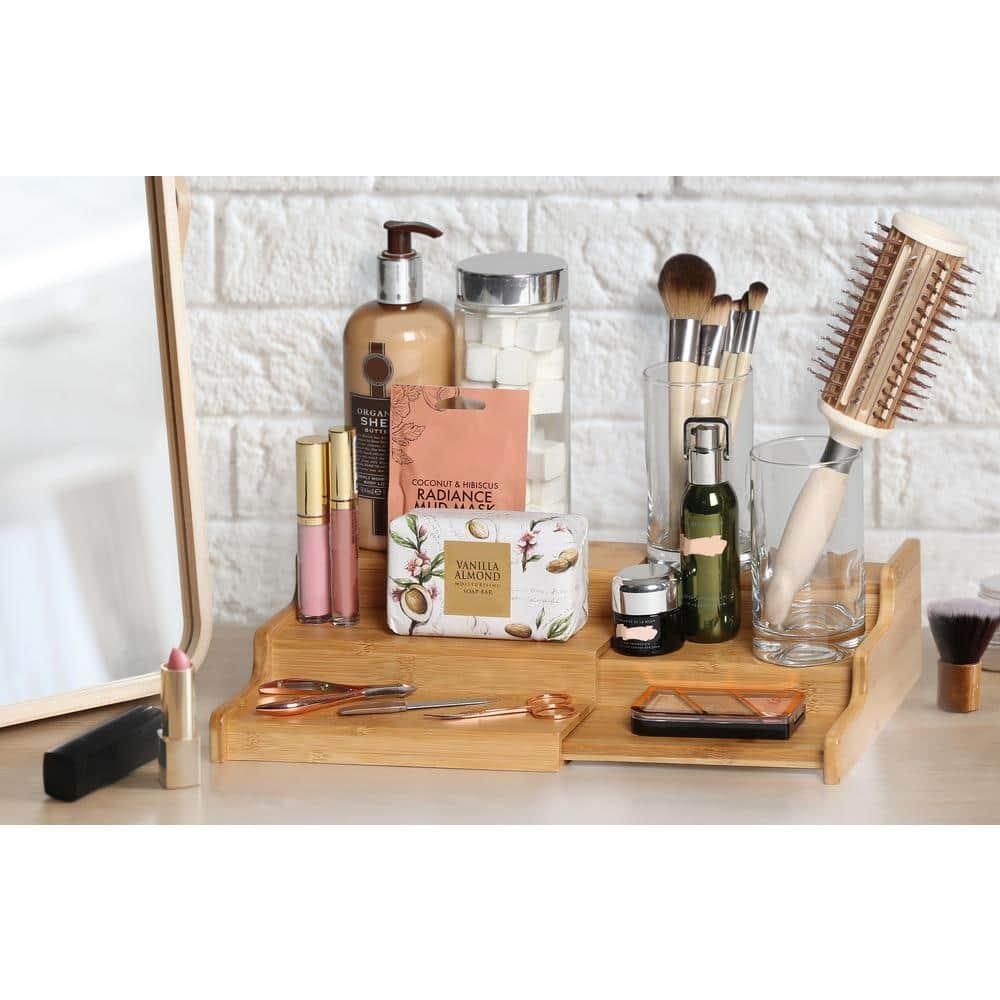 Seville Classics 3-Tier Expandable Bamboo Spice Rack