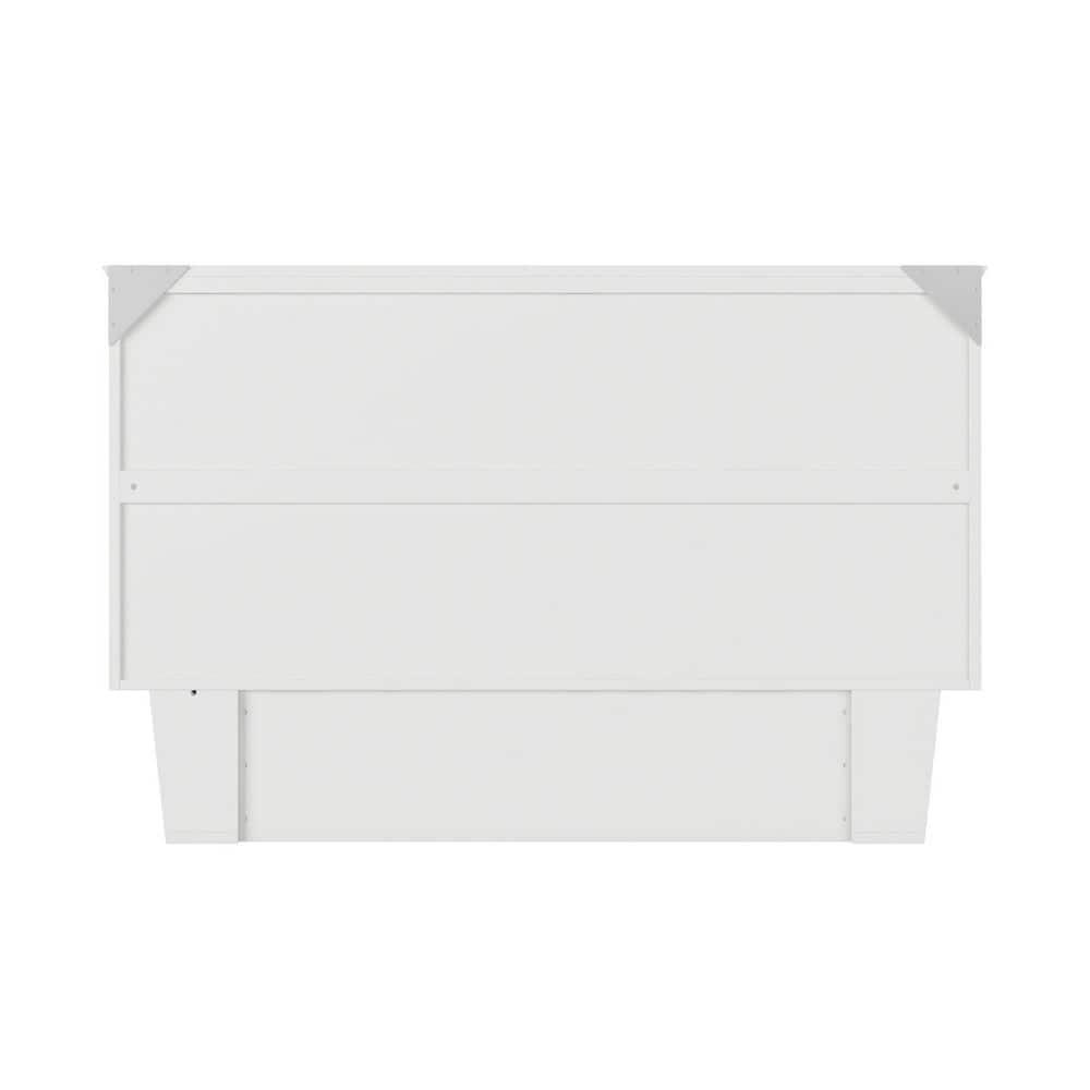 Queen Nantucket Murphy Bed Chest USB Turbo Charger White - AFI