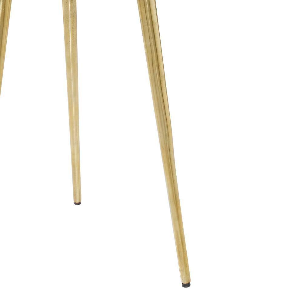 Modern Aluminum Coffee Table Gold - Olivia & May: Marble Top, Indoor Use, No Assembly Required