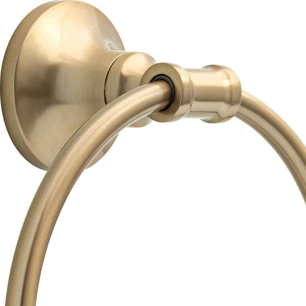 Delta Chamberlain Wall Mount Round Closed Towel Ring Bath Hardware Accessory in Champagne Bronze
