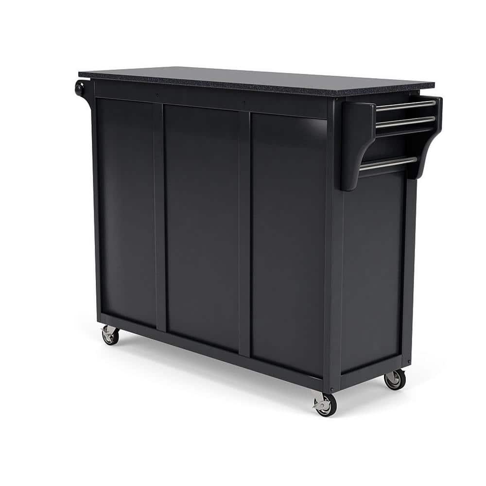 Homestyles Create-a-Cart Wood Kitchen Cart in Black