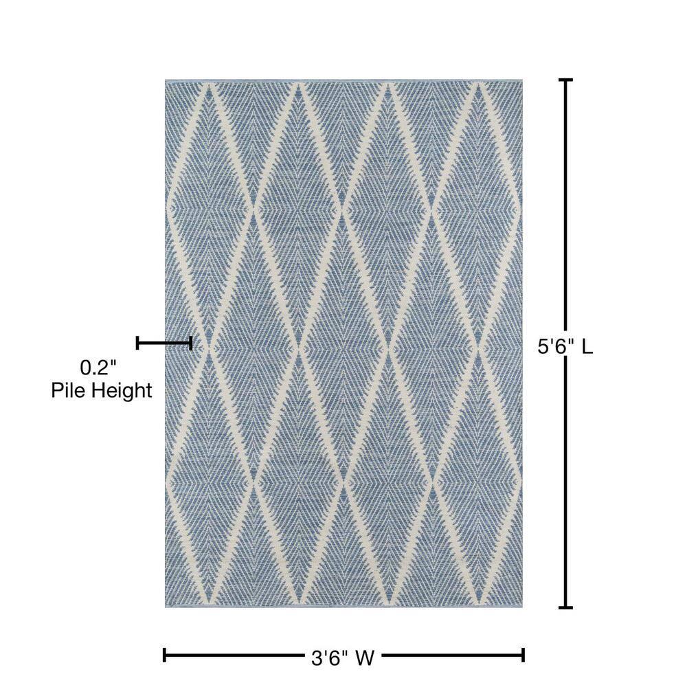 River Geometric Handmade Flatweave Area Rug