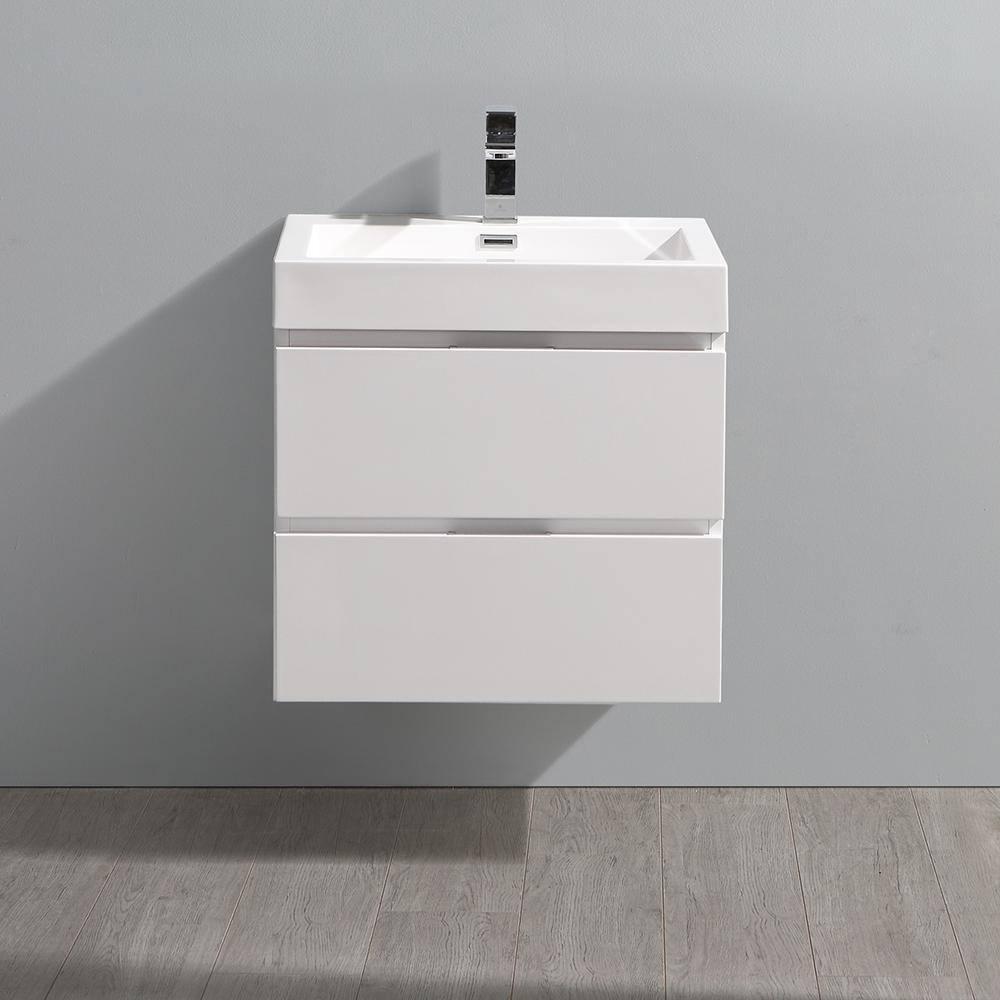 Valencia 24" Wall Mount Single Sink Bathroom Vanity with Top and Sink (Faucet Not Included)