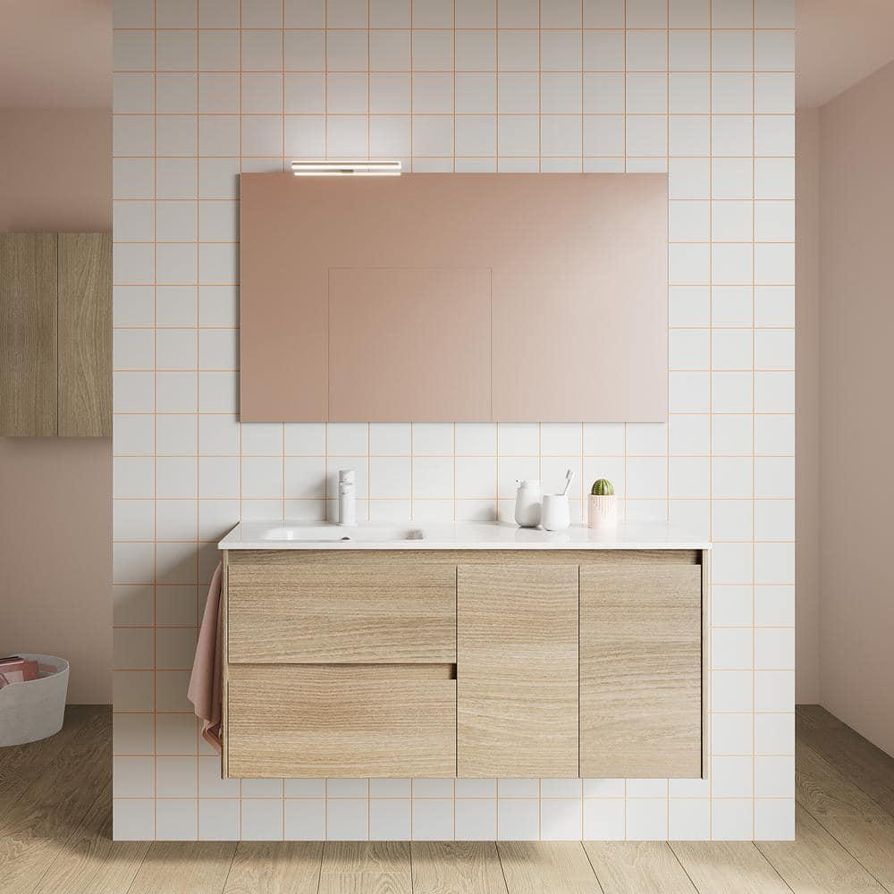 WS Bath Collections Ambra 47.5'' Single Bathroom Vanity with Porcelain Top