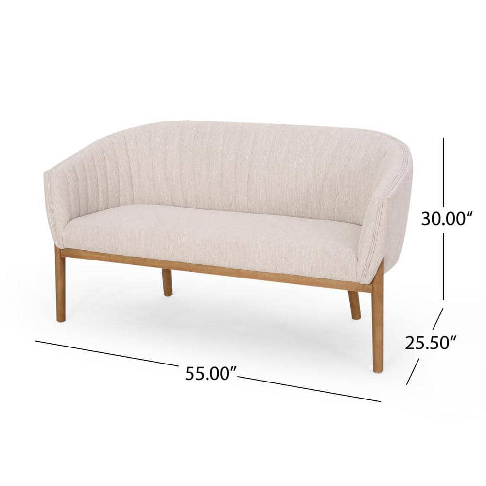 Galena Mid-Century Loveseat Beige - Christopher Knight Home