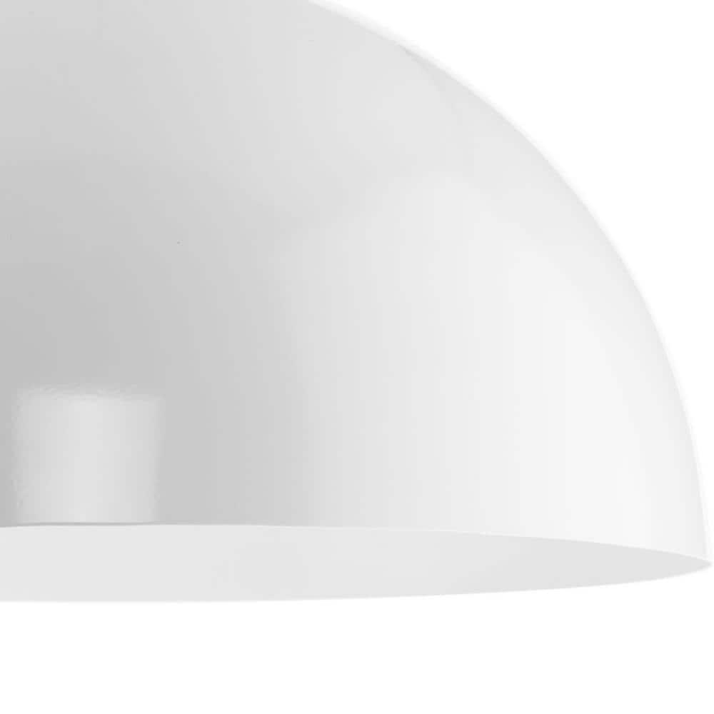 Progress Lighting Perimeter 1-Light Pendant, Steel, White Finish, Open Shade: Iconic modern design for mid-century and contemporary interiors.