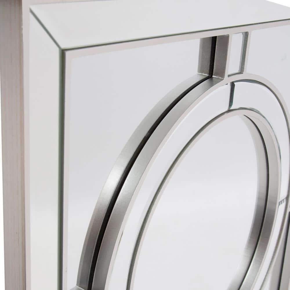 Tyler Dillon Square Wall Mirror with Round Central Design - 20" x 20"