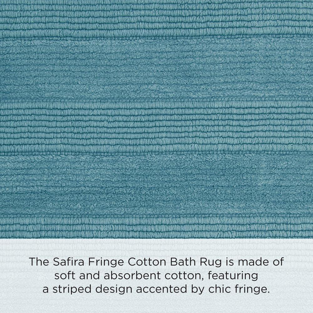 French Connection French Connection Safira Fringe Cotton 2 Piece Bath Rug Set