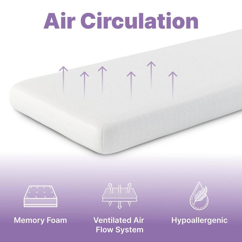 NapQueen Rainbow 5" Twin, Colchón de Memory Foam, Blanco