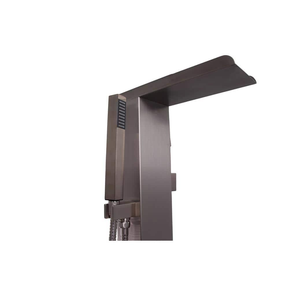 Barclay 7918-SB 1 Handle Bathroom Freestanding Tub Filler with Diverter