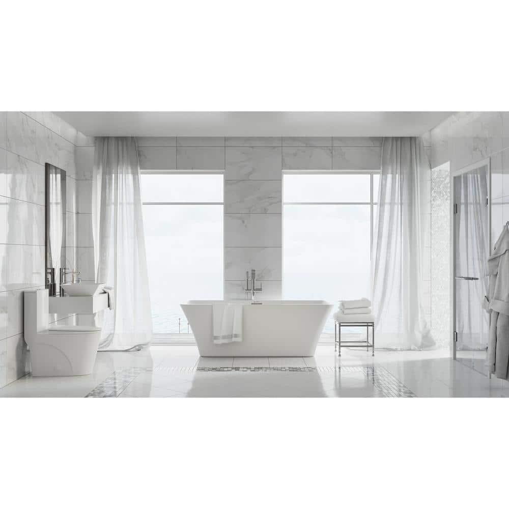 St. Tropez One Piece Elongated Toilet Dual Vortex Flush 1.6 GPF