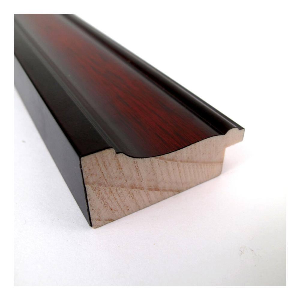 Amanti Art Rubino Cherry Scoop Beveled Wood Wall Mirror 25 x 31 in.