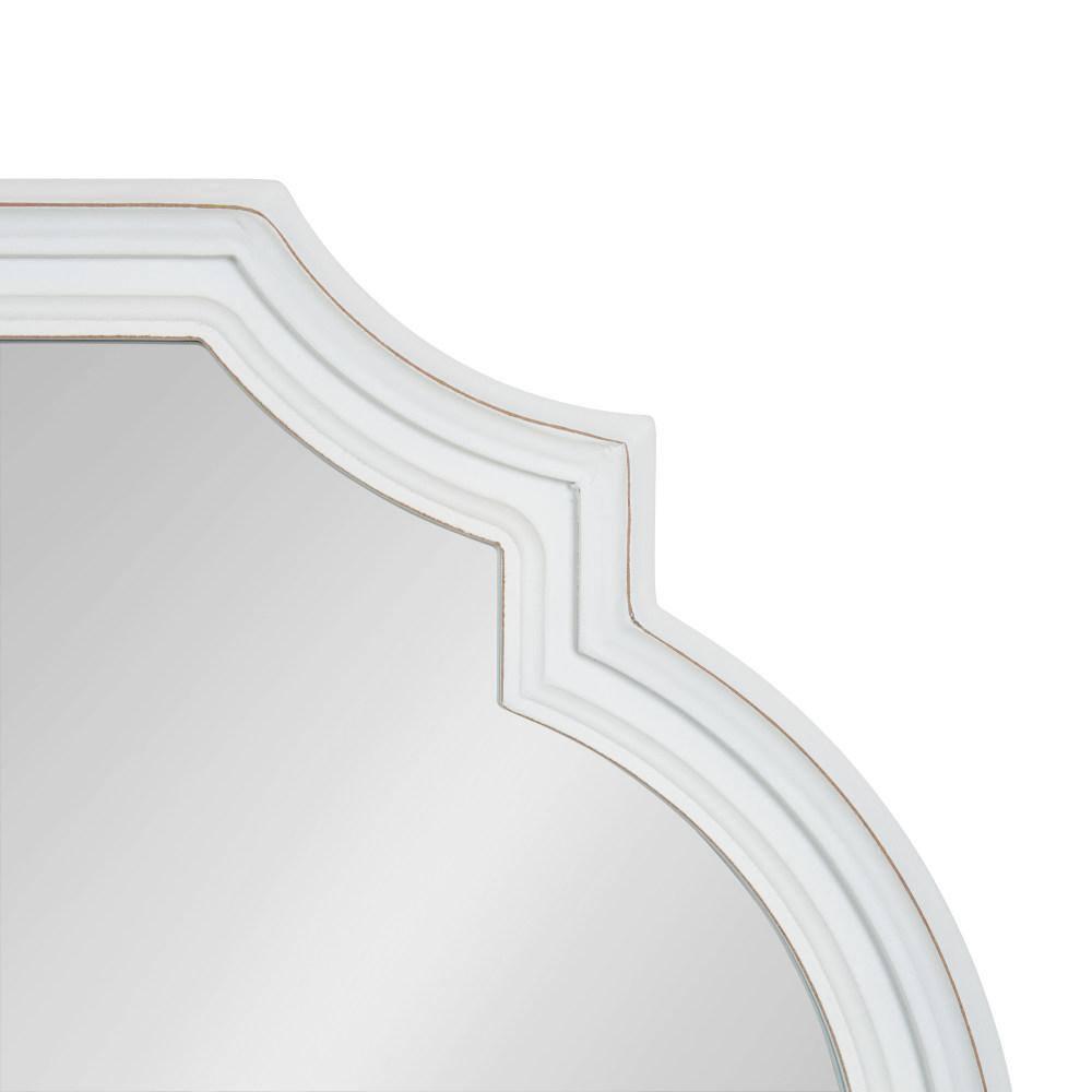Kate and Laurel Fairbourne Scalloped MDF Full Length Mirror, 20x42, White