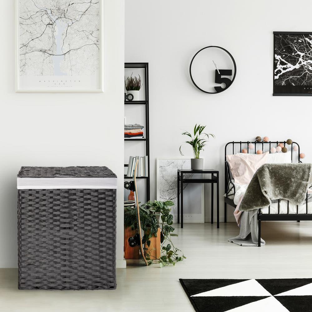 Handwoven Rectangle Laundry Hamper