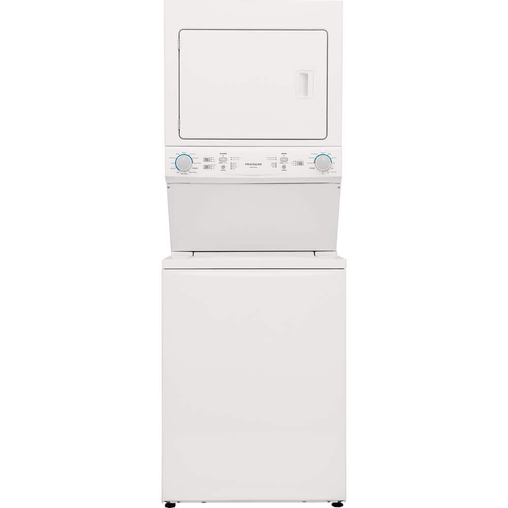 Frigidaire Electric Long Vent Stacked Laundry Center - 3.9 Cu. Ft Washer and 5.5 Cu. Ft. Dryer