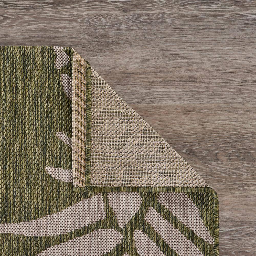 LR Home Camila 7'9" x 9'9", Beige/Green Pineapple Fade, Stain, and Moisture Resistant Indoor/Outdoor Area Rug