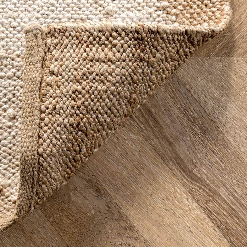 Nuloom Louie Diamond Checkerboard Jute Area Rug, 9' x 12', Natural