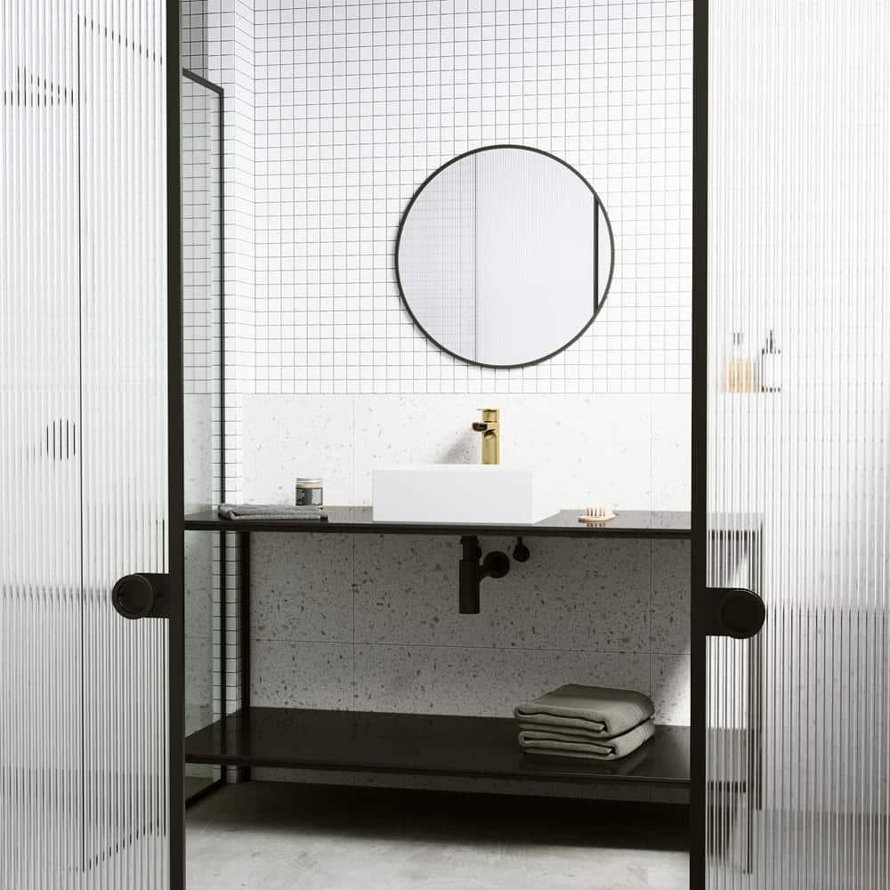VIGO VG04021 Bryant 15" L x 15" W x 5" H Matte White Handmade Square Vessel Bathroom Sink