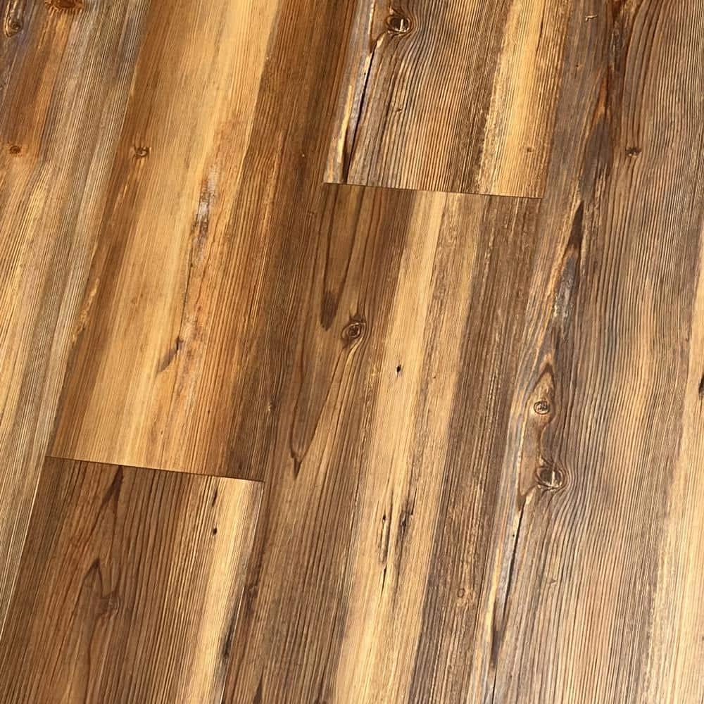 Dekorman Silverlake Golden Moab Pine 7.1 in. W x 48 in. x 5mm/20mil L Click Lock Waterproof Luxury Vinyl Plank Flooring (23.6 sqft/case)