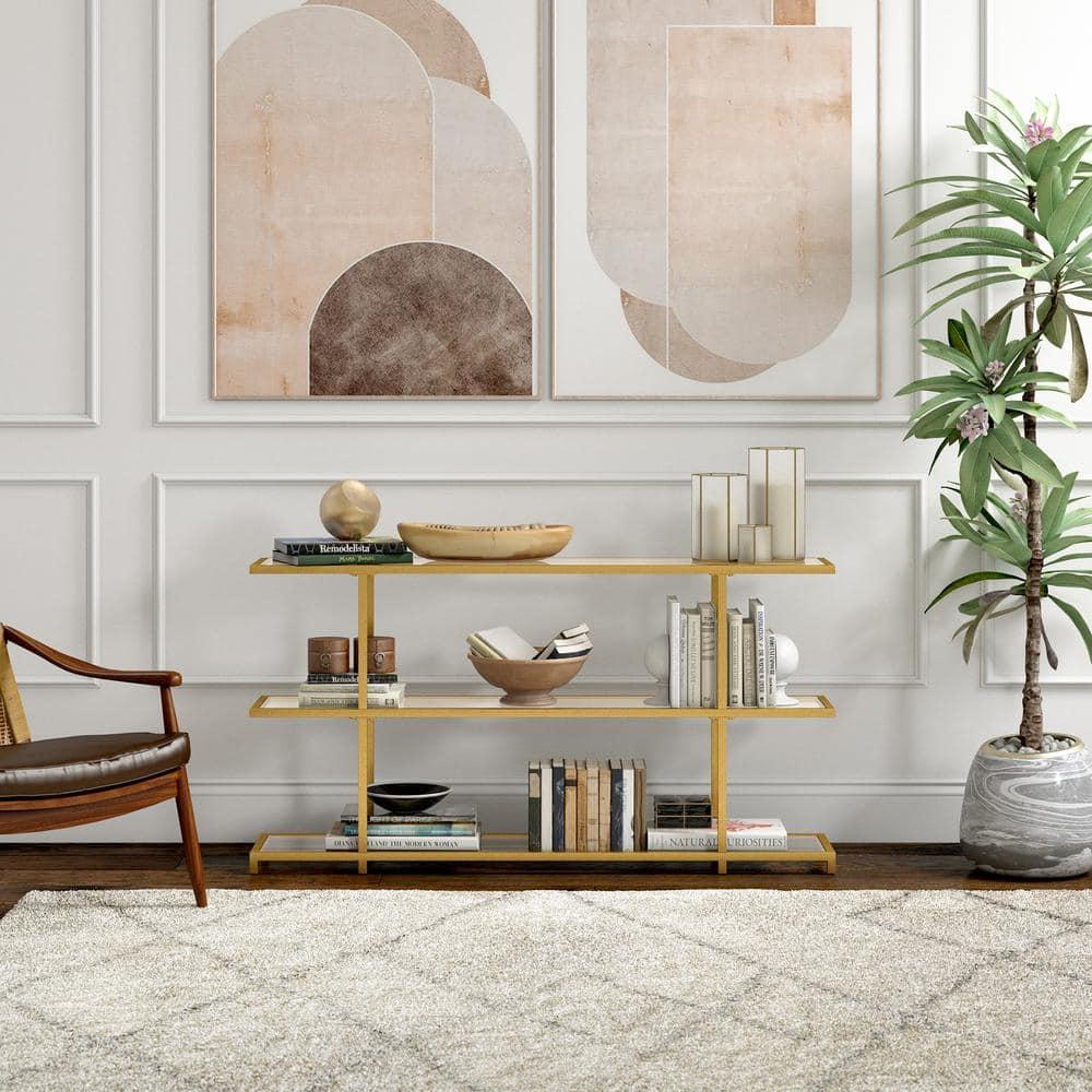 Hailey Home Greenwich Modern Brass Console table