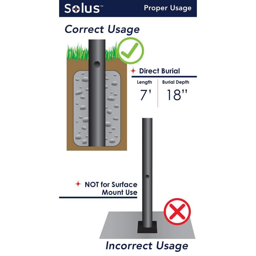 Solus Outdoor Hardwired Direct Burial Lamp Post with Decorative Cross Arm and Convenience Outlet & Reviews | Wayfair
