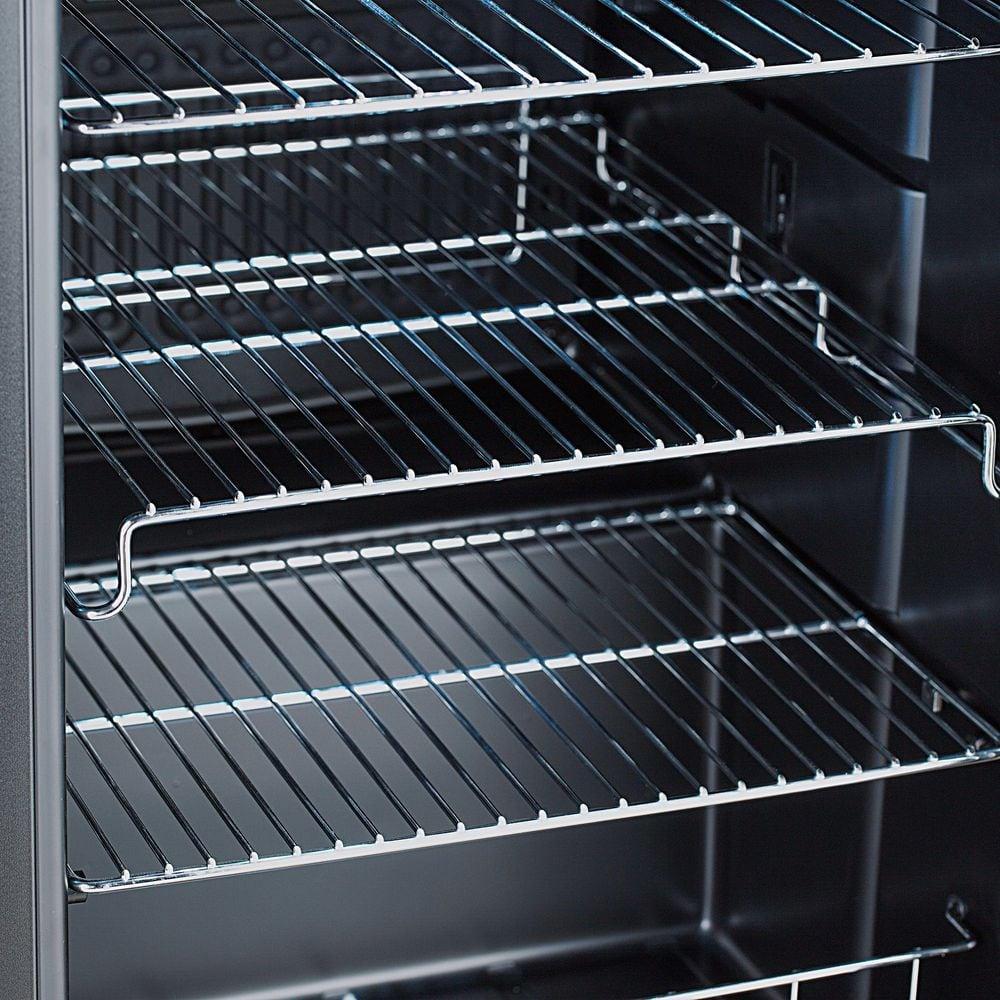 Black Compact Beverage Cooler with Stainless Steel Door