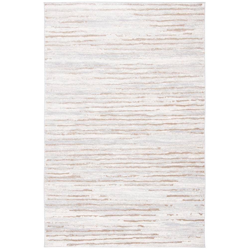 Lagoon LGN518 Power Loomed Area Rug - Grey/Beige - 5'5"x7'7" - Safavieh